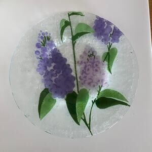 Sydenstricker Fused Glass Signed Art Plate 8-1/2” Diameter FLAWLESS